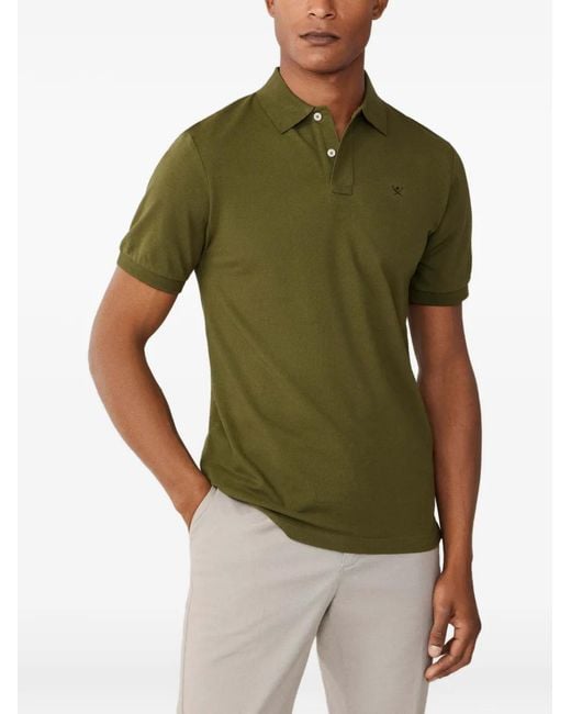 Hackett Green Logo-Embroidered Slim-Fit Polo Shirt for men
