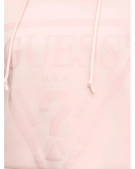 Guess Pink Logo Hooded Top