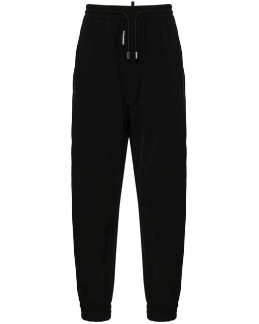 Pantaloni affusolati con coulisse di DSquared² in Black da Uomo