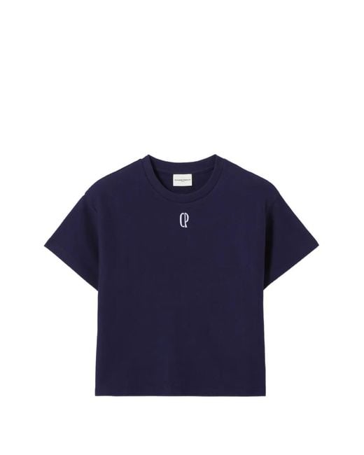 Claudie Pierlot Blue Embroidered T-Shirt