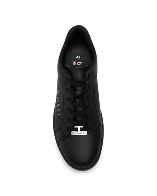 Bugatti Black Alaric Logo-Plaque Sneakers for men