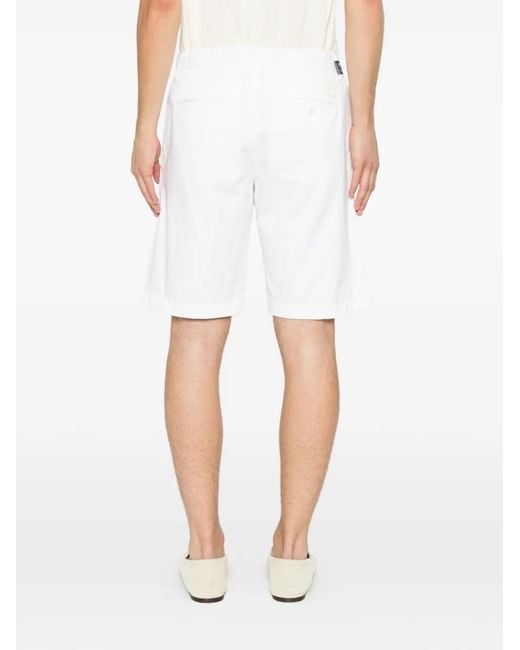 Jacob Cohen White Logo-Patch Shorts for men