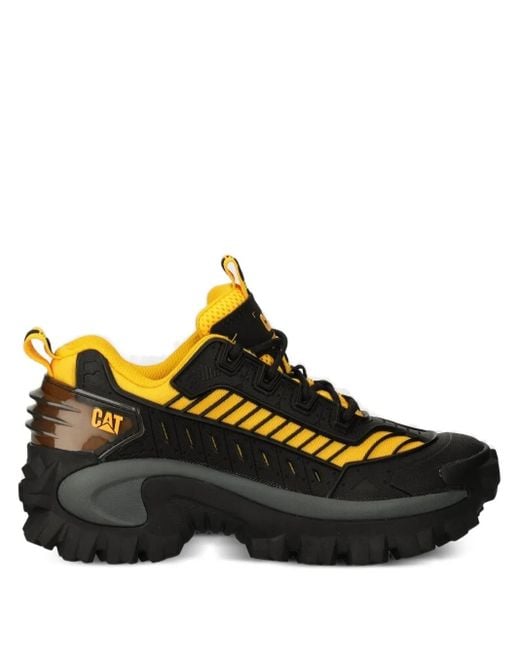 Caterpillar Black Pull-Tab Panelled Lace-Up Sneakers