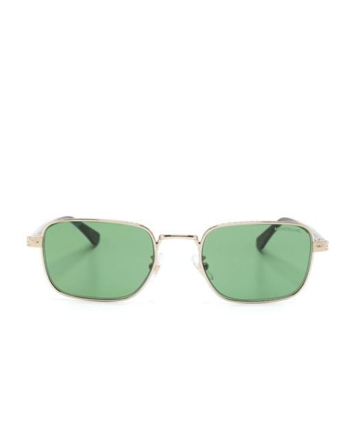 Montblanc Sonnenbrille mit eckigem Gestell in Green für Herren