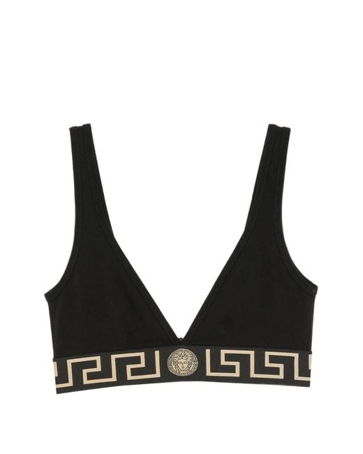 Versace Black Greca Medusa Top