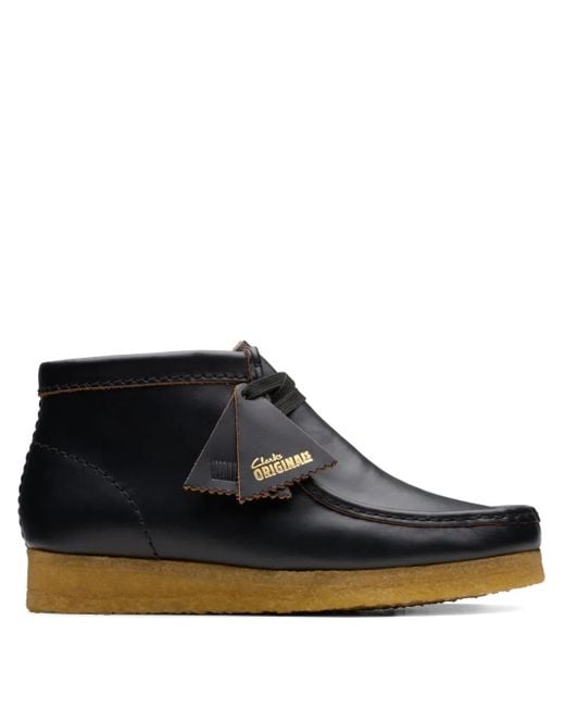 Clarks Wallabee レザーブーツ Black
