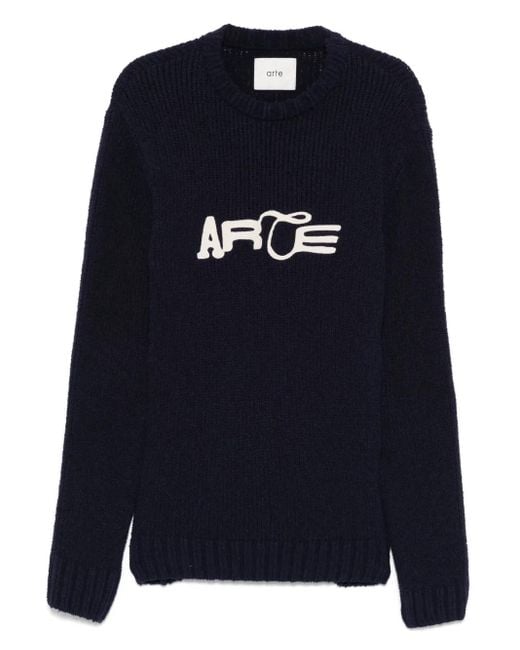 Pull À Logo Brodé Arte' pour homme en coloris Blue