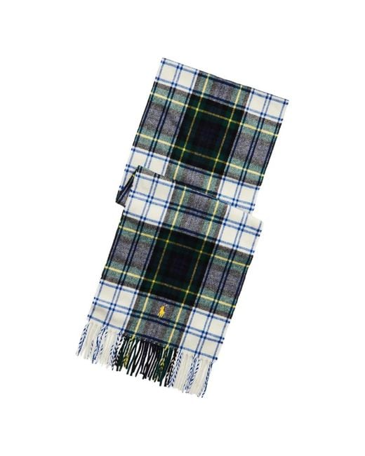 Polo Ralph Lauren Gray Plaid Pony Scarf for men