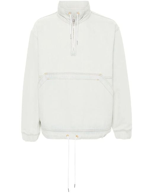 Veste En Jean À Patch Logo Maison Kitsuné pour homme en coloris White