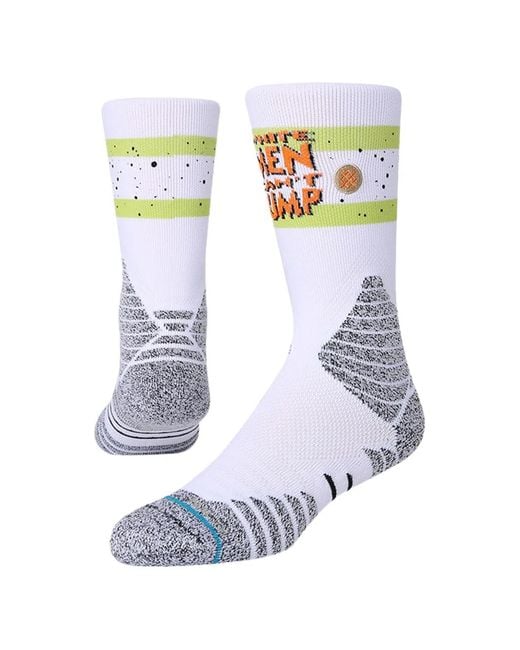 Stance White Graphic-Print Striped Socks for men