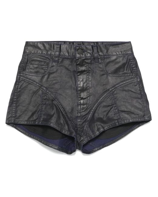 Mugler Gray Denim Shorts