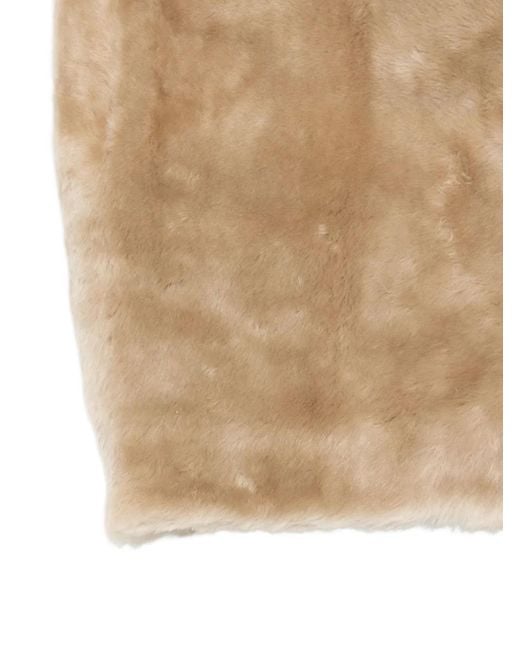 Totême Natural Plush Shearling Muff Scarf