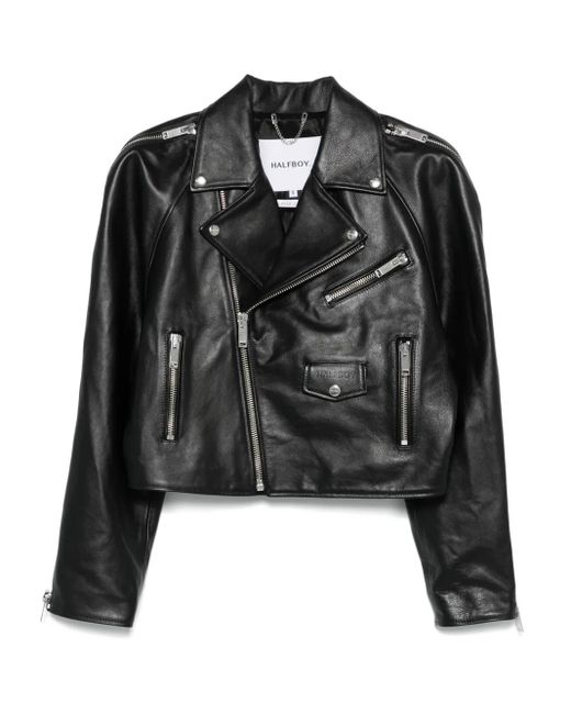 Halfboy Black Chiodo Biker Jacket