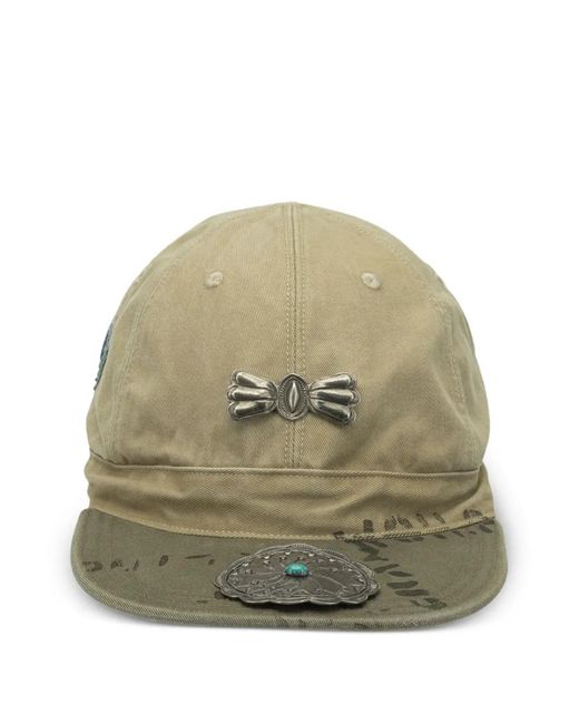 Kapital Green Butterfly-Appliqué Baseball Cap for men