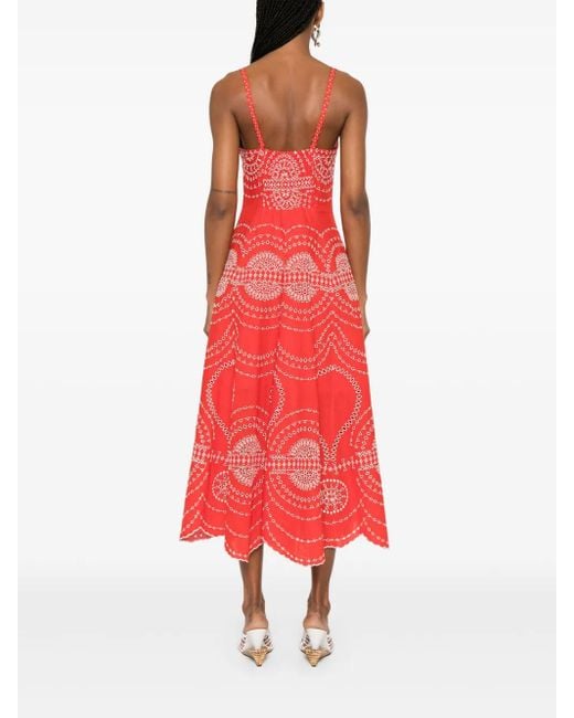 Charo Ruiz Red Catta Long Dress