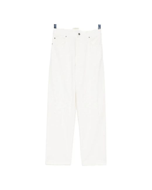 Loewe White Anagram-Embroidered Jeans