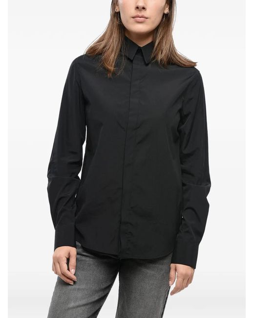 Wardrobe NYC Black Hidden-Placket Shirt