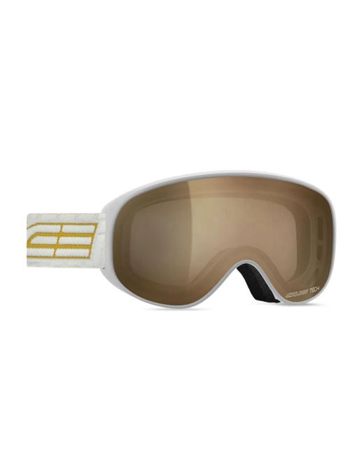 Maschera Da Sci Con Stampa di Salice in White