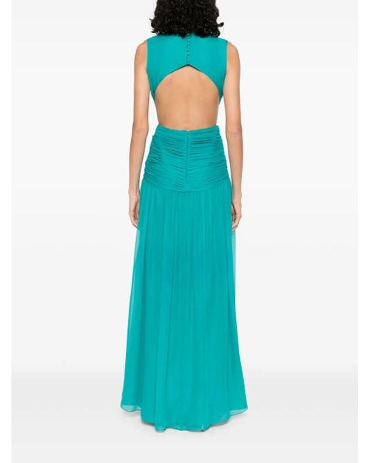 Robe Longue Nerina Costarellos en coloris Blue