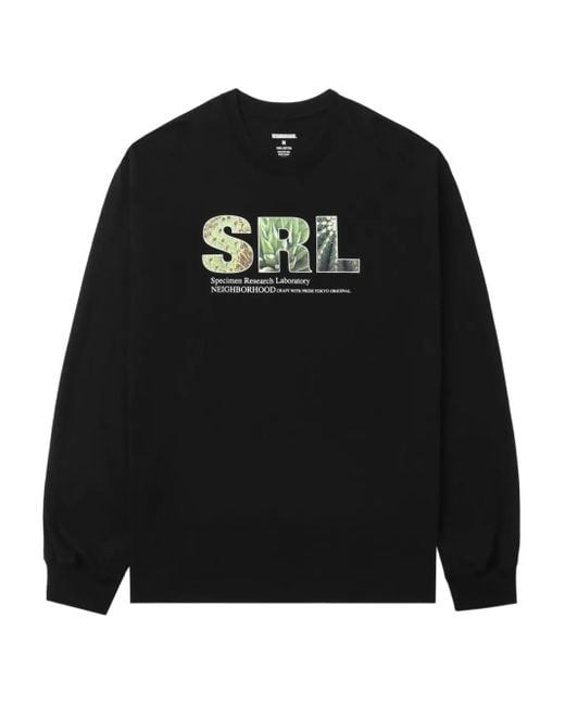 Neighborhood SRL Langarmshirt mit grafischem Print in Black für Herren
