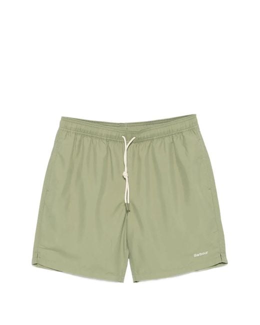 Barbour Green "Staple Logo 7" Swim Short" for men
