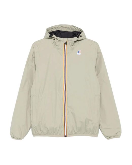 K-Way Natural Hooded Zip-Front Jacket for men