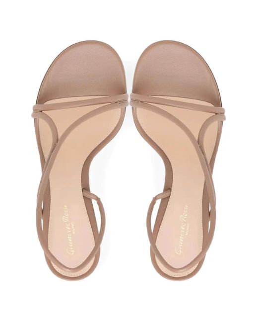 Gianvito Rossi Pink Ellis Slingback Leather Sandals