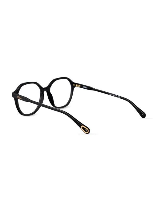 Chloé Black Brille Mit Eckigem Gestell