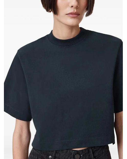 AllSaints Blue Lottie Cropped T-Shirt
