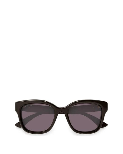 Gucci Black Double G Square-Frame Sunglasses