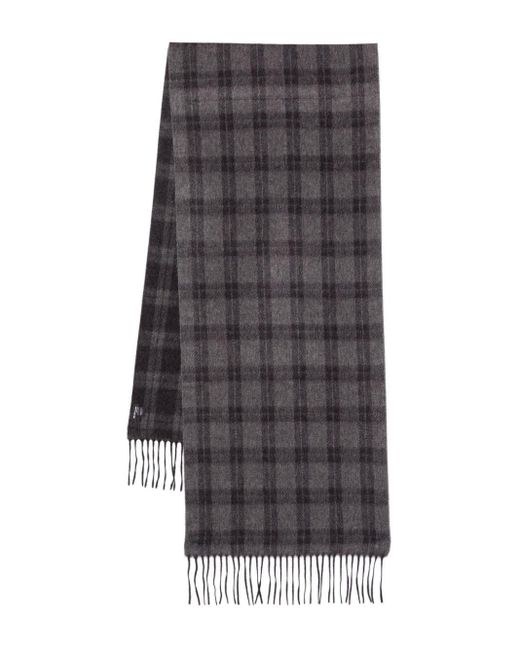 Kiton Gray Cashmere Scarf for men