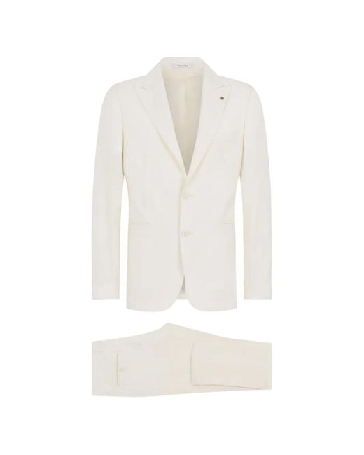 Tagliatore White Single-Breasted Wool Jacket for men
