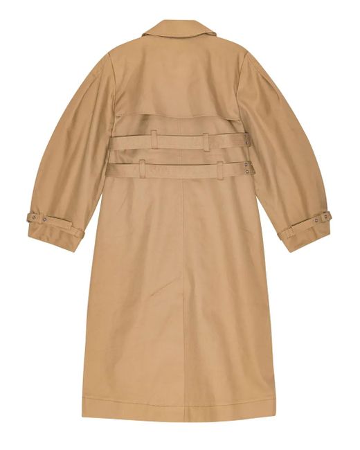Ganni Natural Belted Trench Coat
