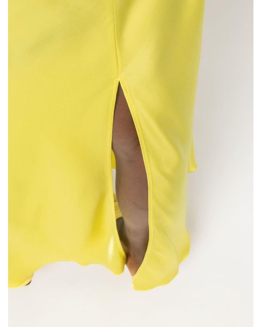 Falda con corte al bies Forte Forte de color Yellow