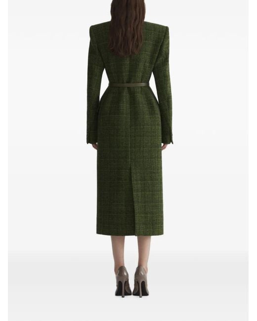 Mugler Green Midi Tailoring Coat