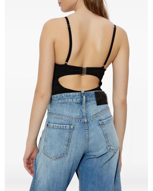 DSquared² Black X Bettter Cut-Out Detail Bodysuit