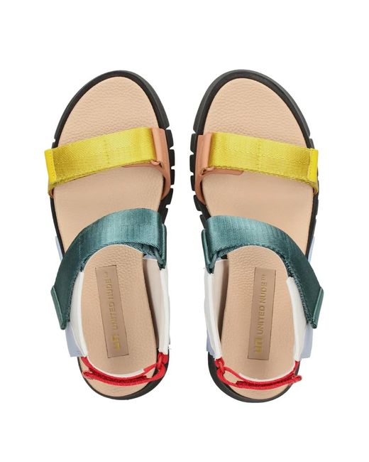 United Nude Blue Delta Run Touch-Strap Platform Sandals