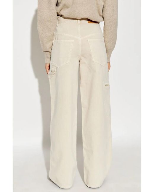 Isabel Marant Natural Solene Wide-Leg Jeans