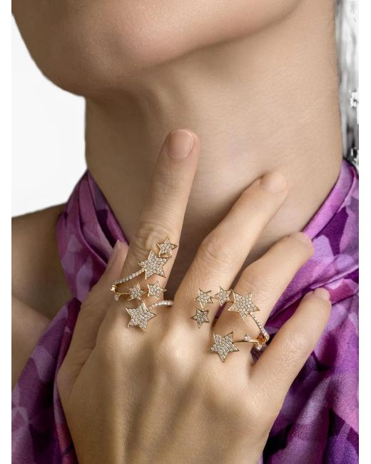 Stefere Brown Star Diamond Multifinger Ring