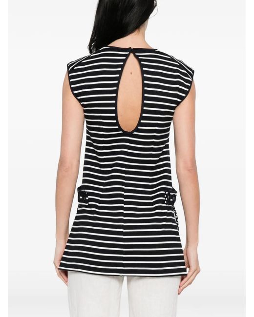 Seafarer Black Striped Pocket Dress
