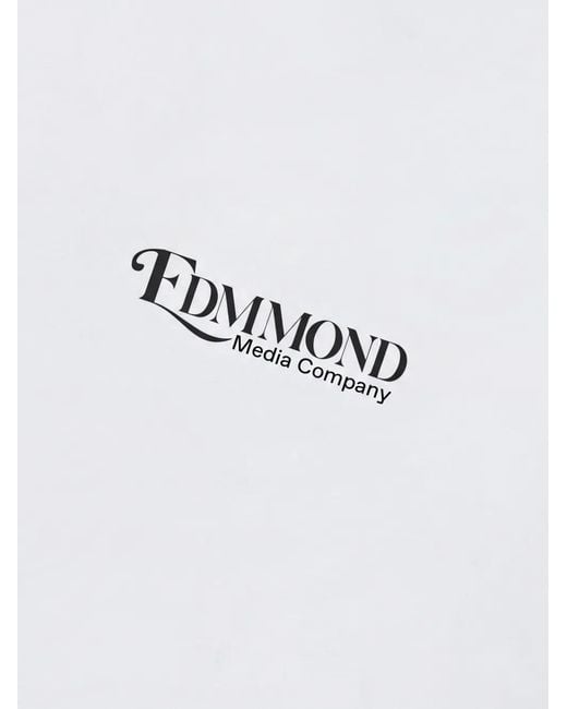 Edmmond Studios White Media Company Graphic-Print T-Shirt for men