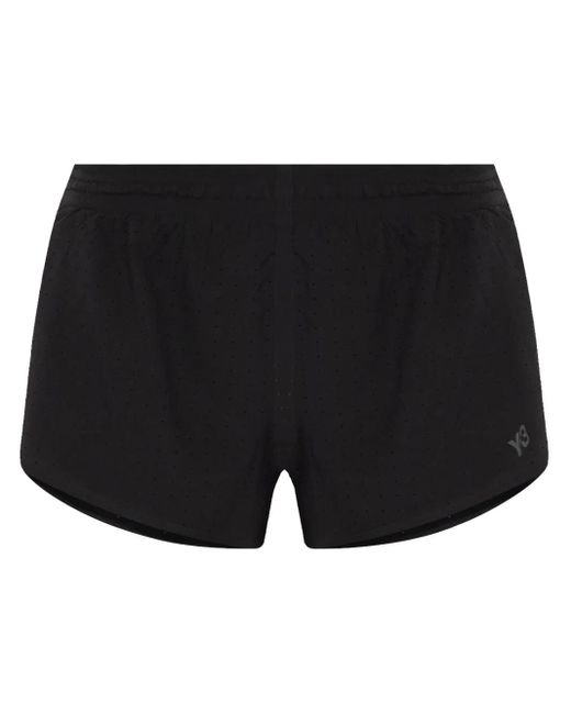 Y-3 Black Logo-Detail Running Shorts