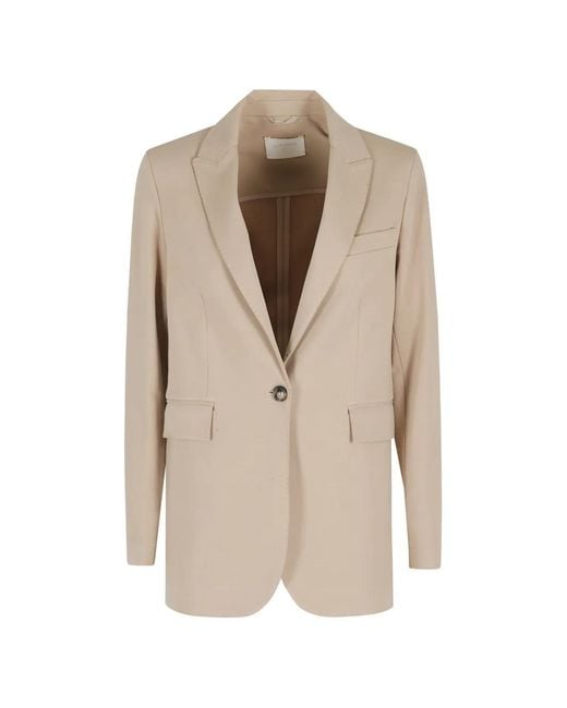 Blazer Con Botones Circolo 1901 de color Natural