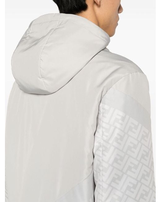 メンズ Fendi モノグラム パデッドジャケット White