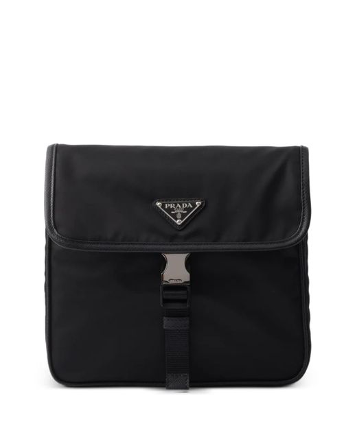 Prada Messengertas Met Logoplakkaat in het Black voor heren