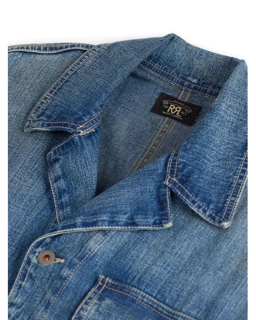 RRL Blue Belted Cotton Jumpsuit