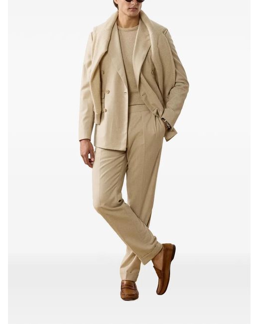 Ralph Lauren Natural Kent Peak-Lapels Double-Breasted Blazer for men