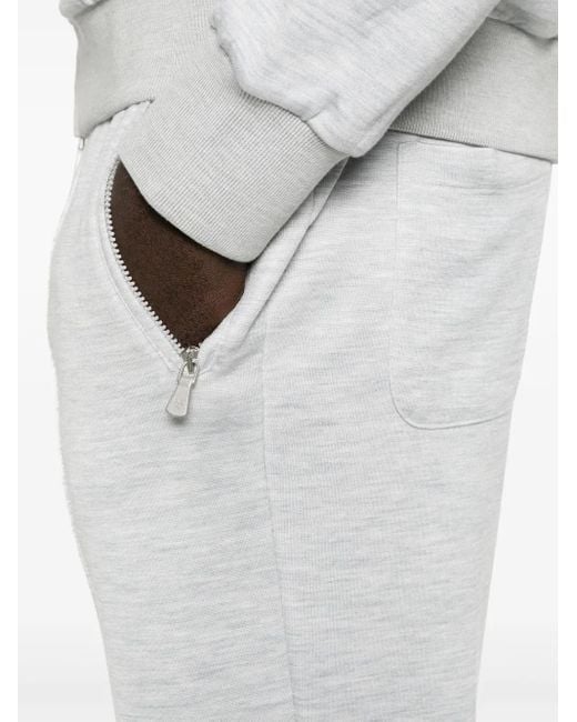 Eleventy Mélange-Effect Track Pants in White für Herren