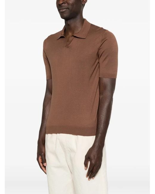 Tagliatore Brown Polo for men
