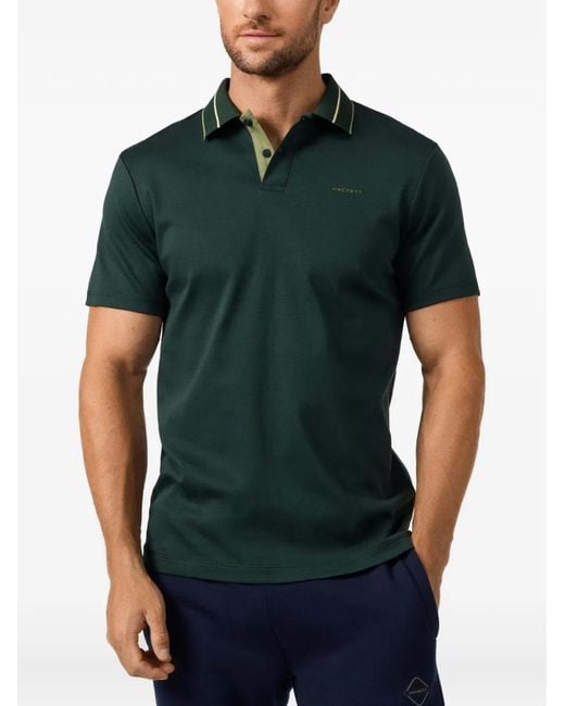 Polo Con Logo Hackett de hombre de color Green